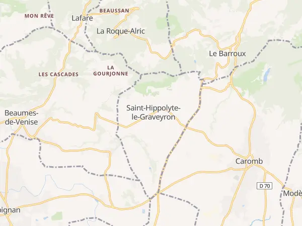 Plan de Saint-Hippolyte-le-Graveyron