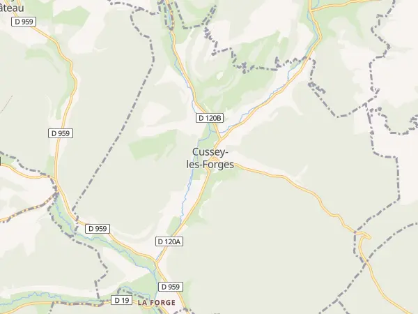 Plan de Cussey-les-Forges