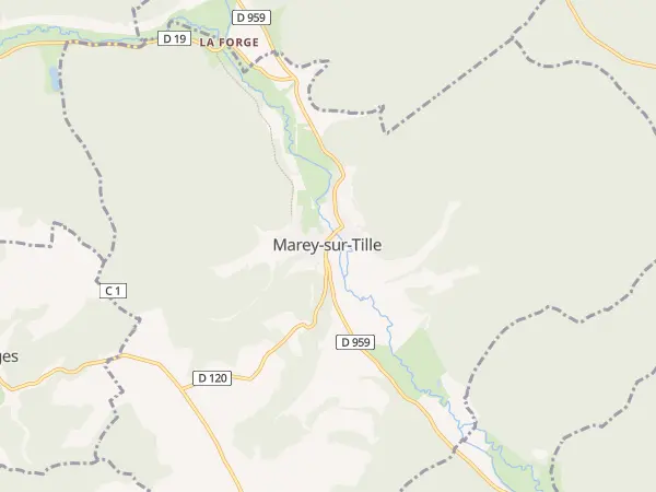Plan de Marey-sur-Tille