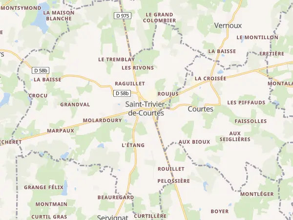Plan de Saint-Trivier-de-Courtes