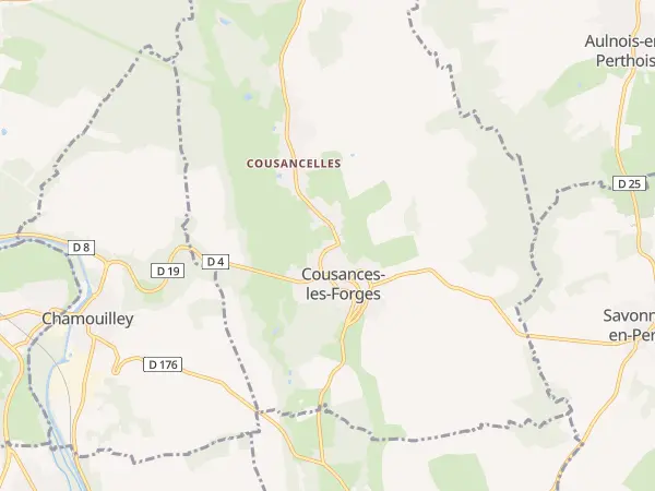 Plan de Cousances-les-Forges