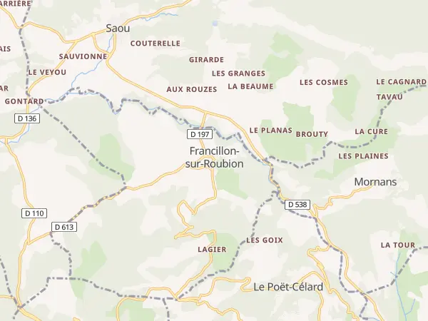 Plan de Francillon-sur-Roubion