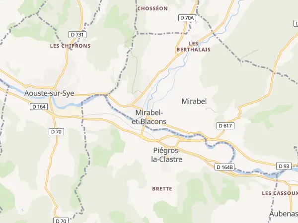 Plan de Mirabel-et-Blacons