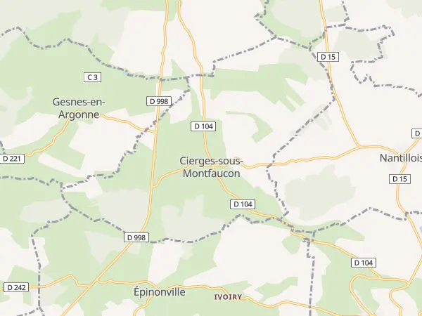 Plan de Cierges-sous-Montfaucon