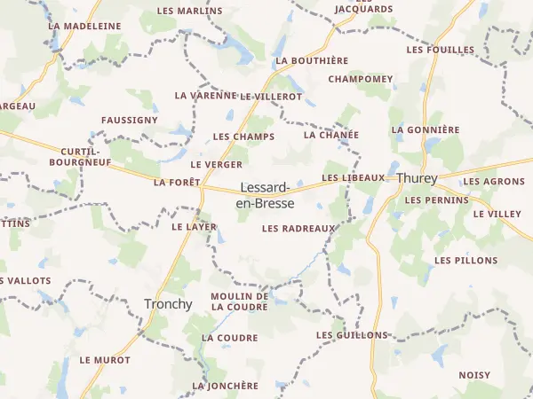 Plan de Lessard-en-Bresse
