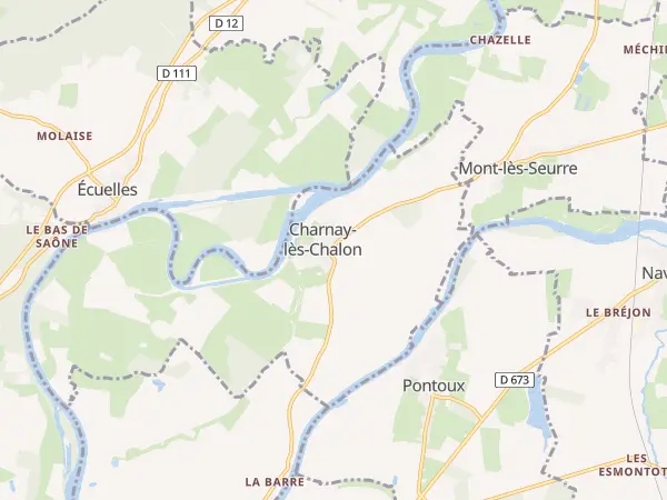 Plan de Charnay-lès-Chalon