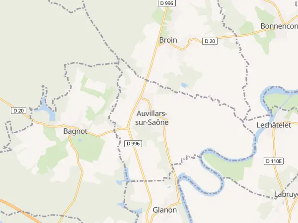 Plan de Auvillars-sur-Saône