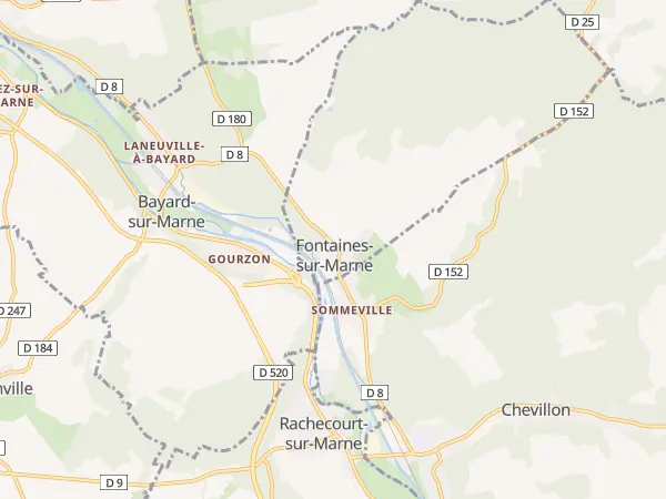 Plan de Fontaines-sur-Marne