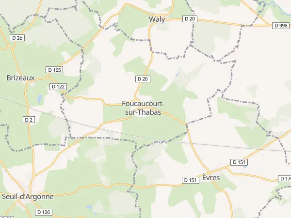 Plan de Foucaucourt-sur-Thabas