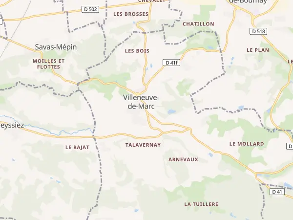 Plan de Villeneuve-de-Marc
