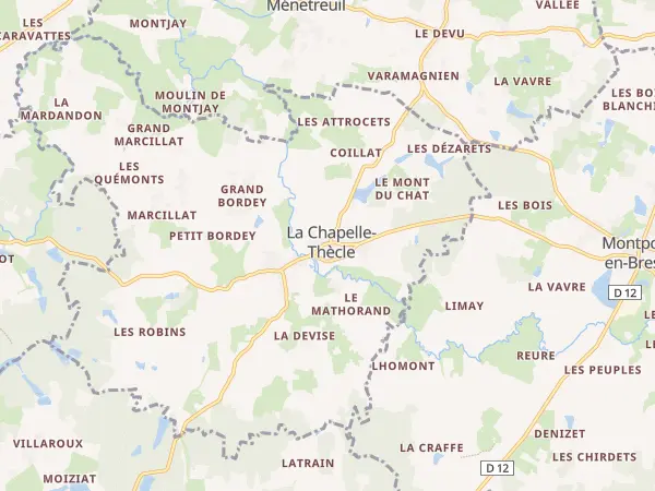 Plan de La Chapelle-Thècle