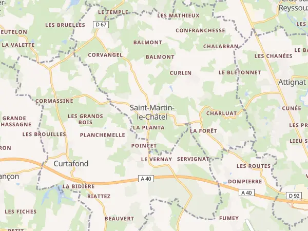 Plan de Saint-Martin-le-Châtel