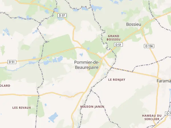Plan de Pommier-de-Beaurepaire