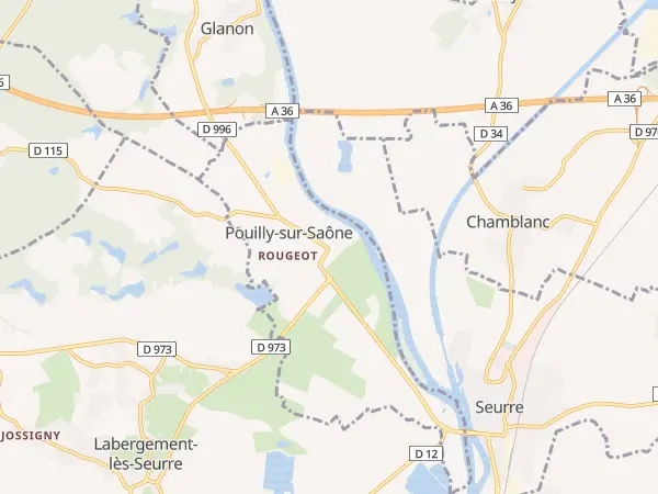 Plan de Pouilly-sur-Saône