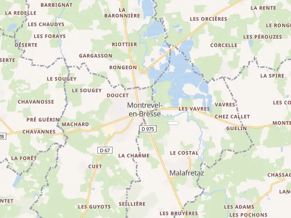 Plan de Montrevel-en-Bresse