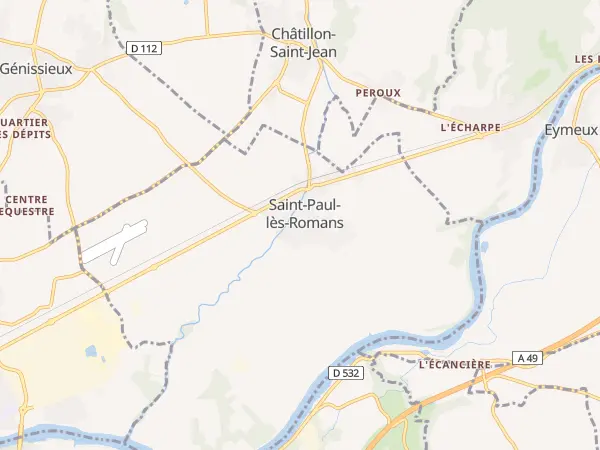 Plan de Saint-Paul-lès-Romans