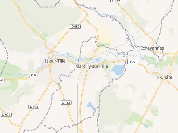 Plan de Marcilly-sur-Tille