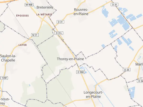 Plan de Thorey-en-Plaine