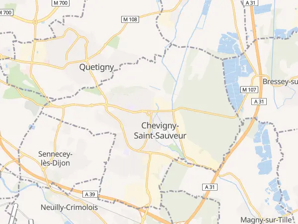 Plan de Chevigny-Saint-Sauveur