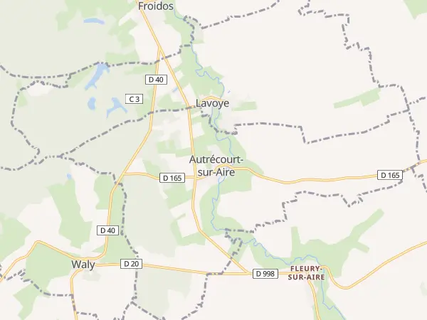 Plan de Autrécourt-sur-Aire