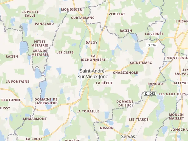 Plan de Saint-André-sur-Vieux-Jonc