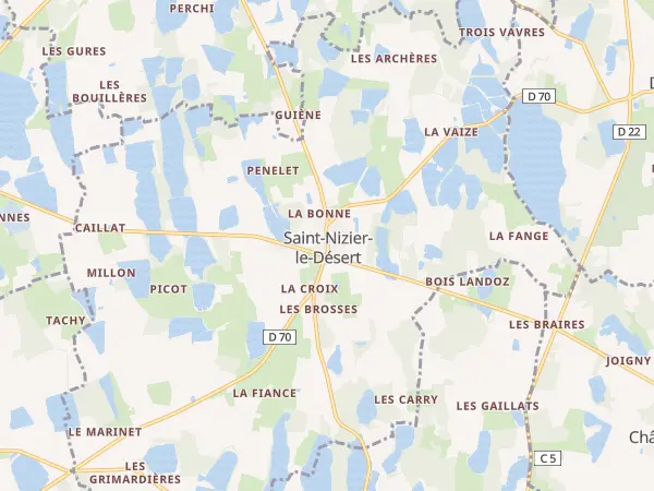 Plan de Saint-Nizier-le-Désert