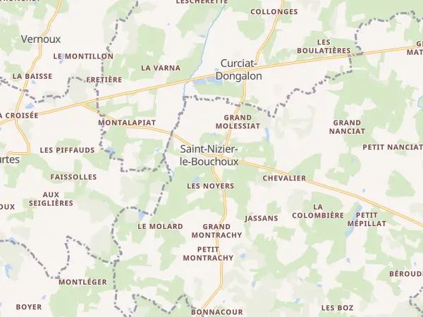 Plan de Saint-Nizier-le-Bouchoux