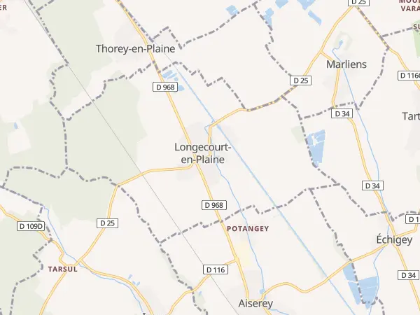Plan de Longecourt-en-Plaine