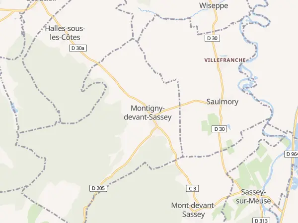 Plan de Montigny-devant-Sassey