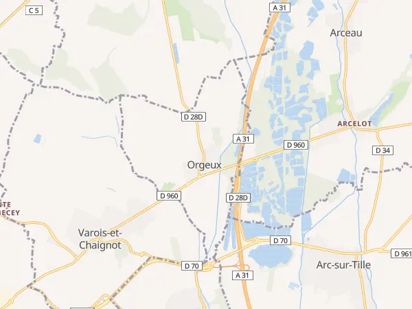 Plan de Orgeux