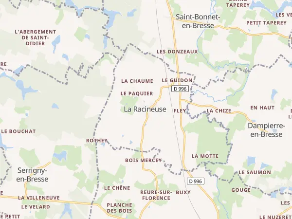 Plan de La Racineuse