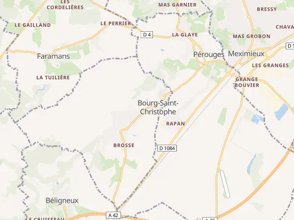 Plan de Bourg-Saint-Christophe