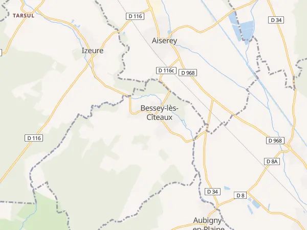 Plan de Bessey-lès-Cîteaux
