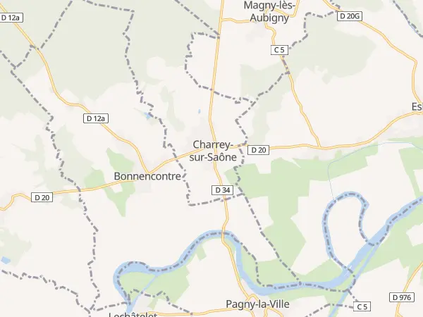 Plan de Charrey-sur-Saône