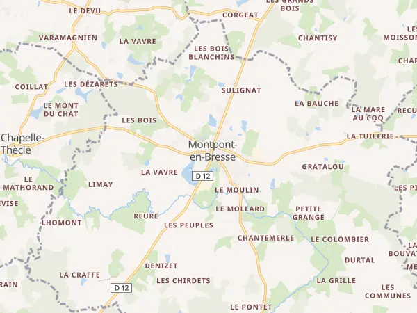 Plan de Montpont-en-Bresse