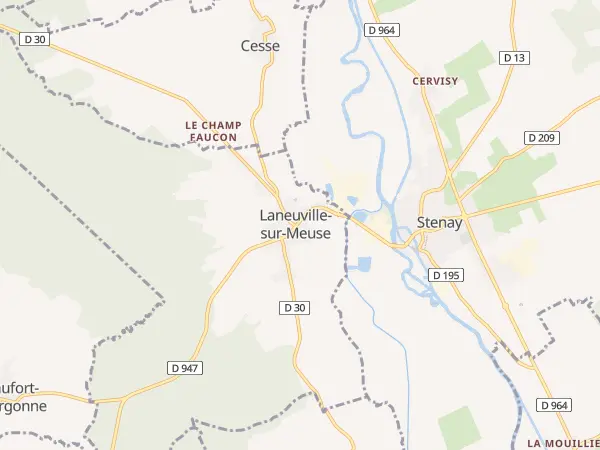 Plan de Laneuville-sur-Meuse