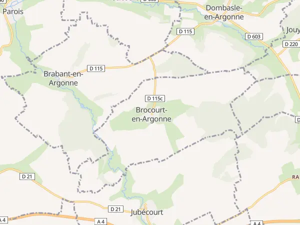Plan de Brocourt-en-Argonne