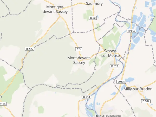 Plan de Mont-devant-Sassey