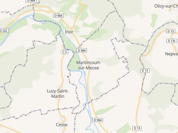 Plan de Martincourt-sur-Meuse