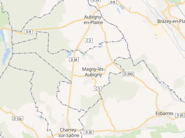 Plan de Magny-lès-Aubigny