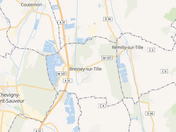 Plan de Bressey-sur-Tille
