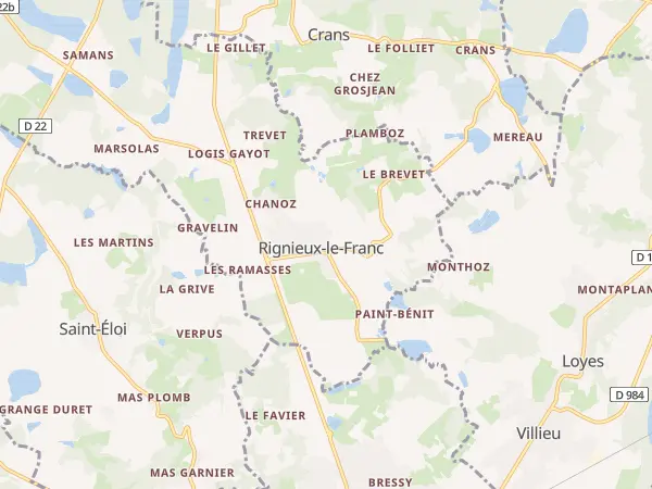Plan de Rignieux-le-Franc