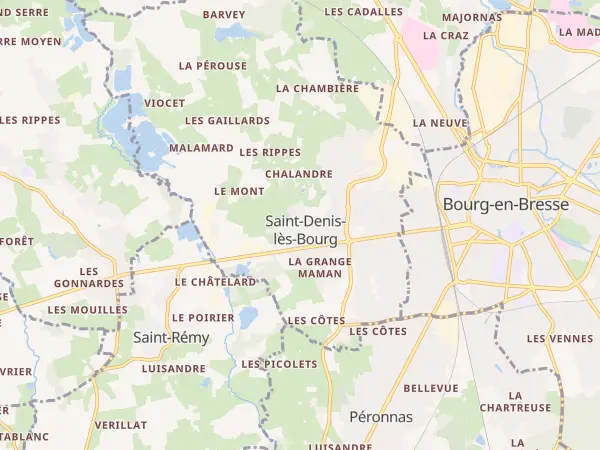 Plan de Saint-Denis-lès-Bourg