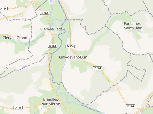 Plan de Liny-devant-Dun