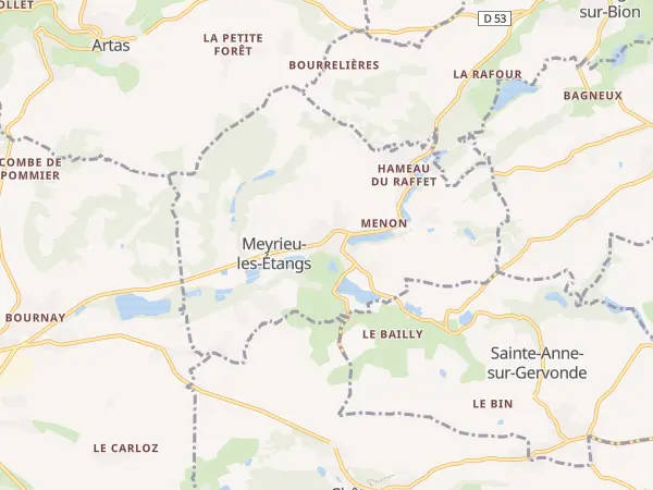 Plan de Meyrieu-les-Étangs