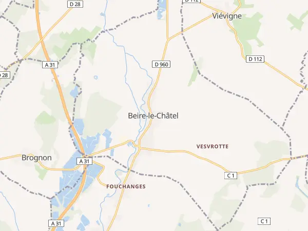Plan de Beire-le-Châtel