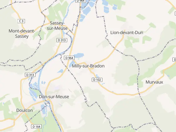Plan de Milly-sur-Bradon