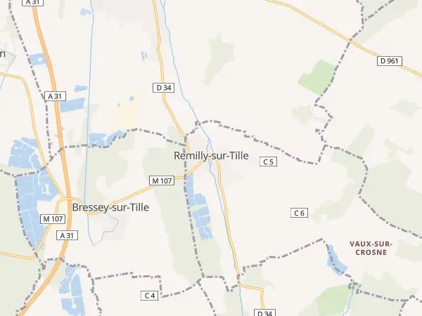Plan de Remilly-sur-Tille