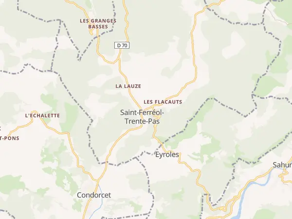 Plan de Saint-Ferréol-Trente-Pas