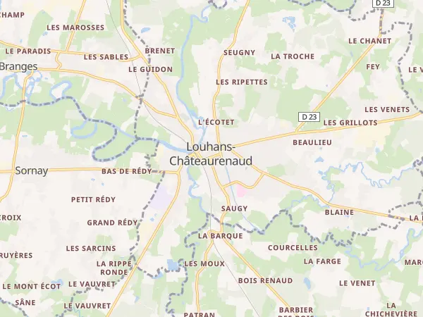 Plan de Louhans-Châteaurenaud